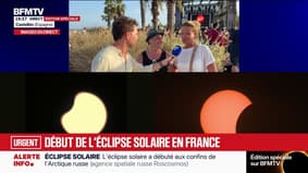 Éclipse solaire: "En 1999 j'étais en train d'accoucher, donc ce sera ma première vraie éclipse", témoigne Delphine, présente à Castellón (Espagne)