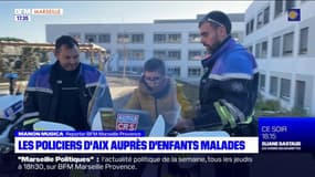 Aix-en-Provence: des policiers à la rencontre d'enfants malades