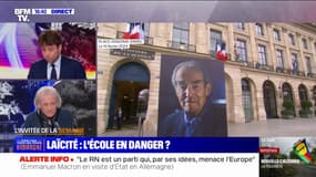 Hommage à Robert Badinter: l'émotion de sa veuve, Élisabeth Badinter, qui exprime sa "reconnaissance" envers les personnes qui étaient présentes