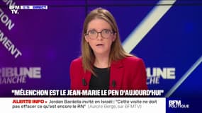Antisémitisme: Aurore Bergé estime que "Jean-Luc Mélenchon est le Jean-Marie Le Pen d'aujourd'hui"