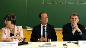 François Hollande lors de sa conférence de presse sur la rentrée scolaire.