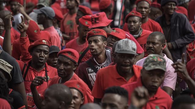 Le parti de gauche radicale sud-africain des Combattants pour la liberté économique (EFF), appelle à un rassemblement pour protester contre le racisme. (Photo d'illustration)