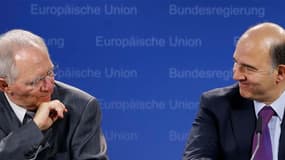 Lors d'une conférence de presse avec Pierre Moscovici à Bruxelles, le ministre allemand des Finances Wolfgang Schäuble a voulu couper court aux interrogations sur la santé de la deuxième économie européenne. La France n'est pas l'homme malade de l'Europe,