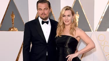 Leonardo DiCaprio et Kate Winslet en février 2016 à Hollywood. -