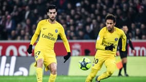 Javier Pastore et Neymar le 3 février 2018