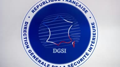 Le logo de la Direction générale de la sécurité intérieure (DGSI) à Levallois-Perret, le 13 juillet 2018, près de Paris. (Photo d'archive)