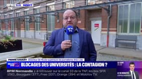 Blocage de l'ESJ Lille: "C'est l'impossibilité d'être dans du débat, dans du dialogue, de la réflexion, de la prise de recul", regrette le directeur de l'école, Pierre Savary 