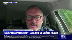 Tags "Free Palestine" à Châtel: "la gendarmerie est en train d'investiguer sur les auteurs", déclare Nicolas Rubin le maire de la ville