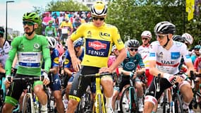 Julian Alaphilippe, Mathieu van der Poel et Tadej Pogacar sur le Tour de France 