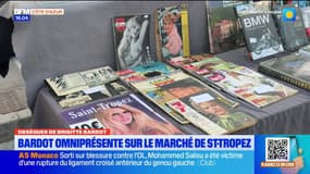 BB omniprésente sur le marché de saint tropez