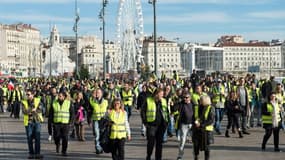 Des gilets jaunes à Marseille (image d'illustration)