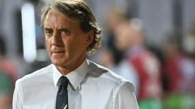 Le sélectionneur italien Roberto Mancini à Florence le 2 septembre 2021