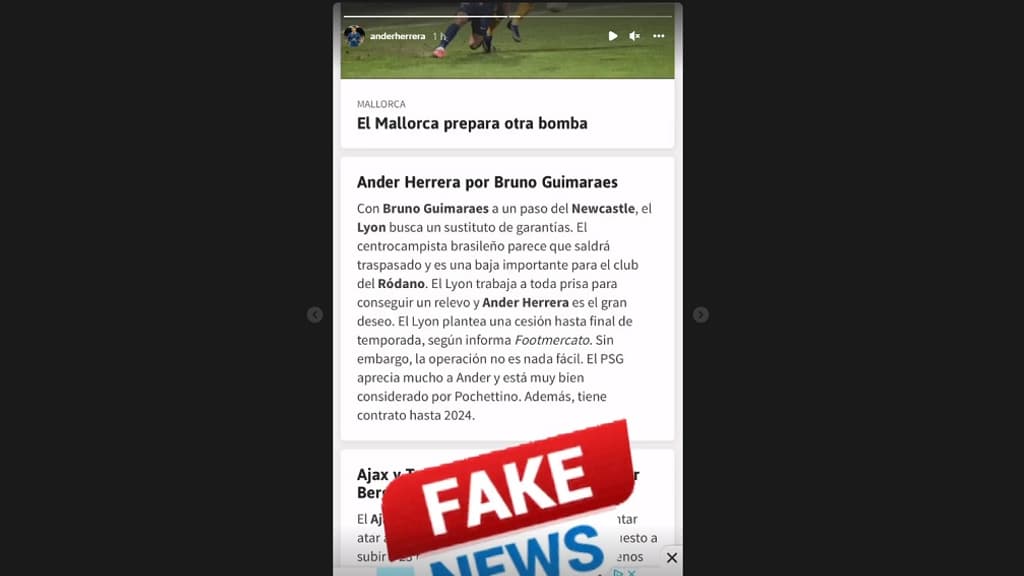 Story Instagram d'Ander Herrera le 27 janvier 2022 Story Instagram d'Ander Herrera le 27 janvier 2022