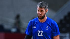 Luka Karabatic lors d'un match de l'équipe de France de handball