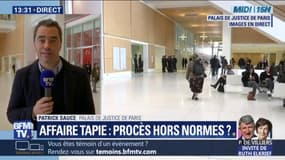 L'arrivée discrète de Bernard Tapie à son audience