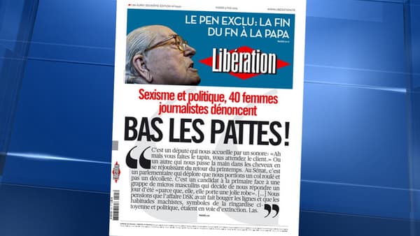 La une de Libération, mardi. La une de Libération, mardi.