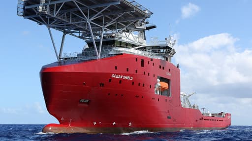 Le navire australien Ocean Shield, qui participe activement aux recherches du vol MH370