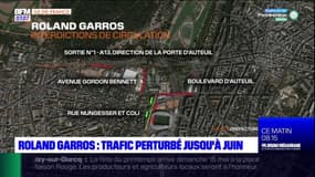 Paris: trafic perturbé jusqu'en juin au stade de Roland Garros