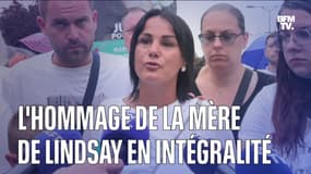 L'hommage de la mère de Lindsay lors de la marche blanche, en intégralité