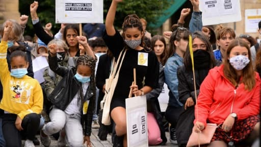Des manifestants à Bordeaux, le 9 juin 2020