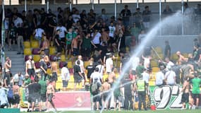 Des affrontements entre supporters des Verts avant Rodez - Saint-Etienne le 12 août 2023