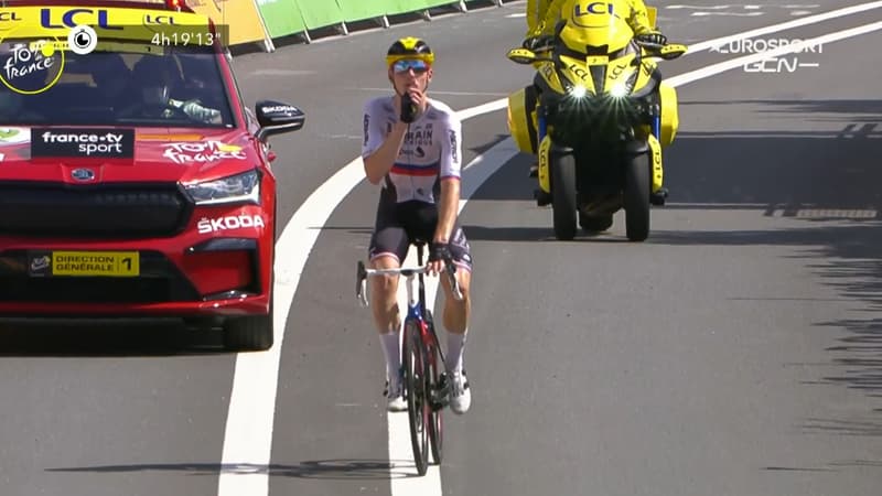 Tour de France: encore vainqueur, Mohoric fait le signe "chut" après la perquisition chez Bahrain