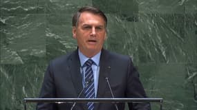 Jair Bolsonaro à l'ONU, le 24 septembre. 