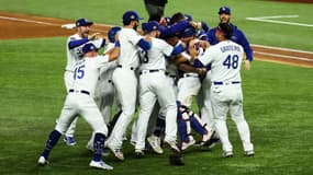 Les Dodgers après avoir remporté les World Series
