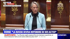 Guerre en Ukraine: Élisabeth Borne rappelle que la France "ne reconnaitra pas les annexions illégales de Vladimir Poutine"