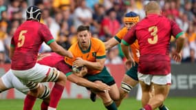 David Porecki lors du match Australie-Portugal en phase de groupes de la Coupe du monde de rugby, 1er octobre 2023