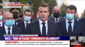 "Unité et fermeté": Emmanuel Macron s'exprime après l'attentat de Nice
