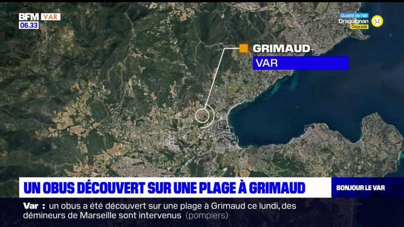 Grimaud: un obus découvert sur la plage