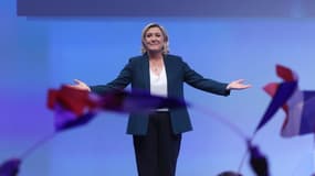 Marine Le Pen lors du lancement de la campagne RN pour les élections européennes. 