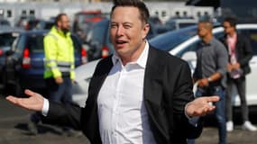 Elon Musk, le 3 septembre 2020 à Grünheide près de Berlin