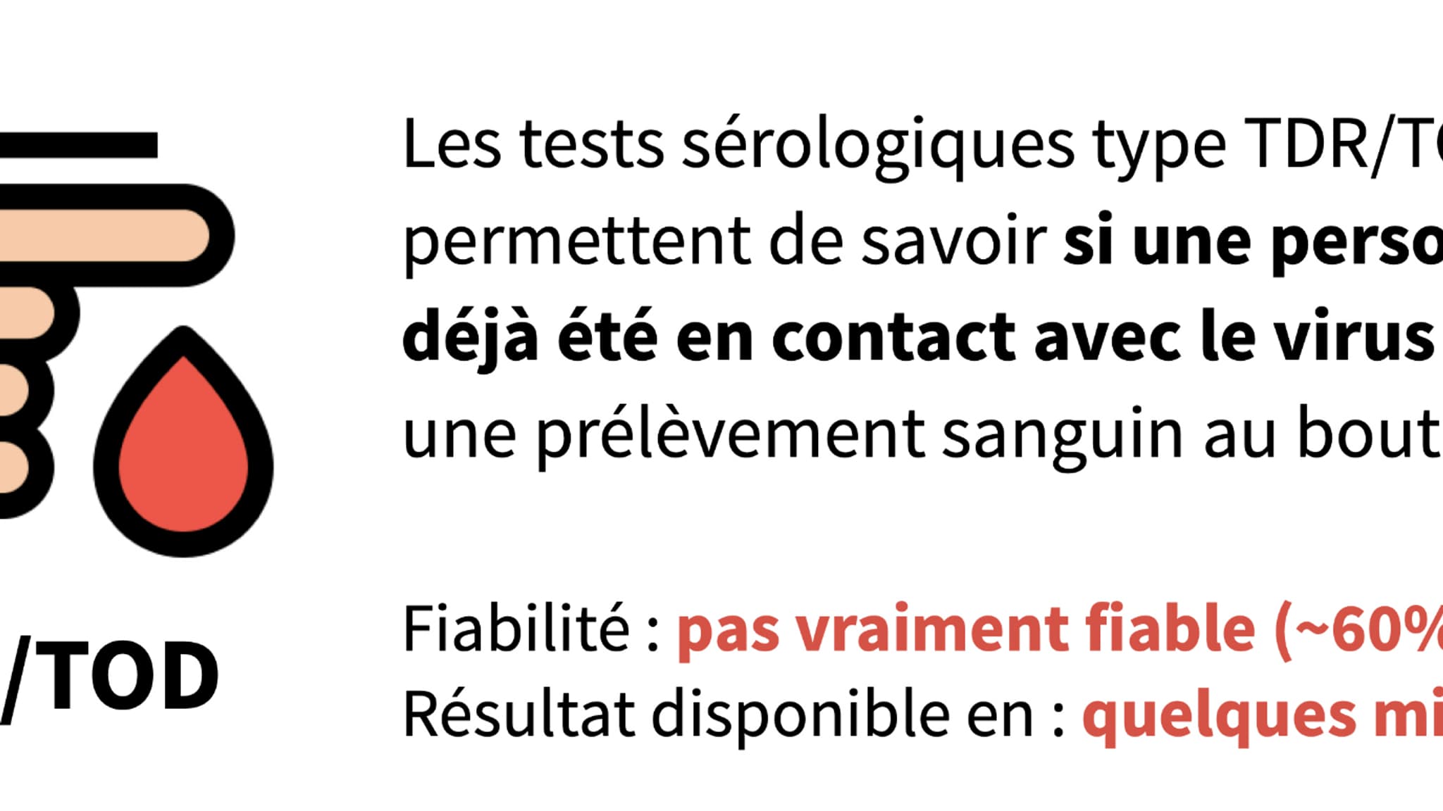 Les tests sérologiques TDR/TOD.