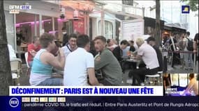 Déconfinement: les terrasses parisiennes prises d'assaut mardi soir