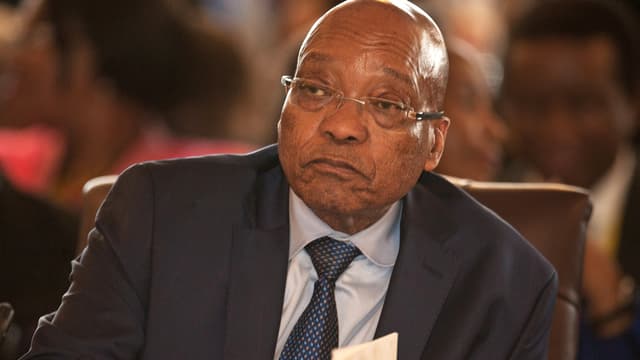 Le président sud-africain Jacob Zuma à Harare (Zimbabwe) le 29 avril 2015