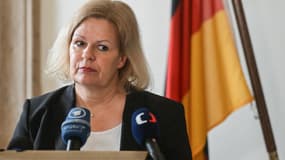 La ministre de l'Intérieur allemande Nancy Faeser lors d'une visite en République Tchèque le 3 mai 2024