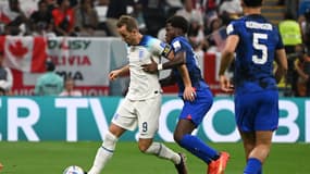 Harry Kane lors du match de poules Angleterre - Etats-Unis au Mondial 2022