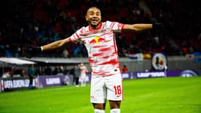 Christopher Nkunku avec le RB Leipzig, à la Red Bull Arena le 17 février 2022