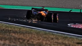 Oscar Piastri lors de la deuxième séance d'essais libres du GP du Japon, le 4 avril 2025.