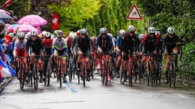 Le peloton lors des Mondiaux de cyclisme le 29 septembre 2024