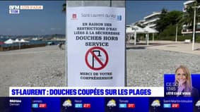 Les douches de plage de Saint-Laurent-du-Var coupées en raison de la sécheresse