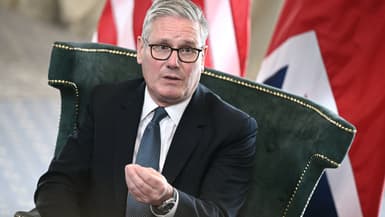 Le Premier ministre britannique Keir Starmer à Turnberry en Ecosse le 29 juillet 2025