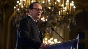 François Hollande,  le 8 mars 2017, à Paris. 