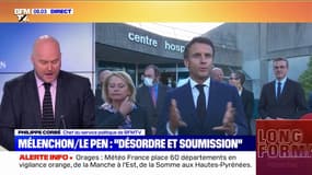 Pour Emmanuel Macron, Jean-Luc Mélenchon et Marine Le Pen incarnent le "désordre" et la "soumission" 