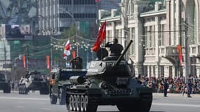 Le défilé du 9-Mai à Moscou en Russie.