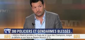 Loi Travail: près de 300 policiers et gendarmes ont été blessés depuis le début de la mobilisation (2/2)