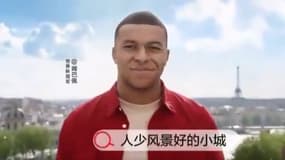 Kylian Mbappé dans une publicité pour Xiaohongshu en 2024.