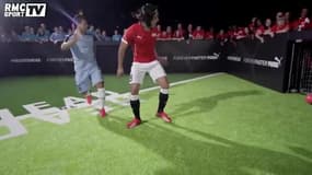 Falcao et Agüero lancent le derby de Manchester dans une pub